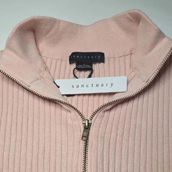 Sanctuary Light Pink Half-Zip Sweater - Picture 6 of 7